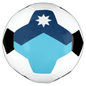 Patriottische voetbal met vlag van Minnesota, VS (Gedraaid)