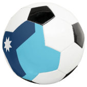 Patriottische voetbal met vlag van Minnesota, VS (Drie kwart)