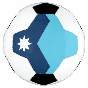 Patriottische voetbal met vlag van Minnesota, VS