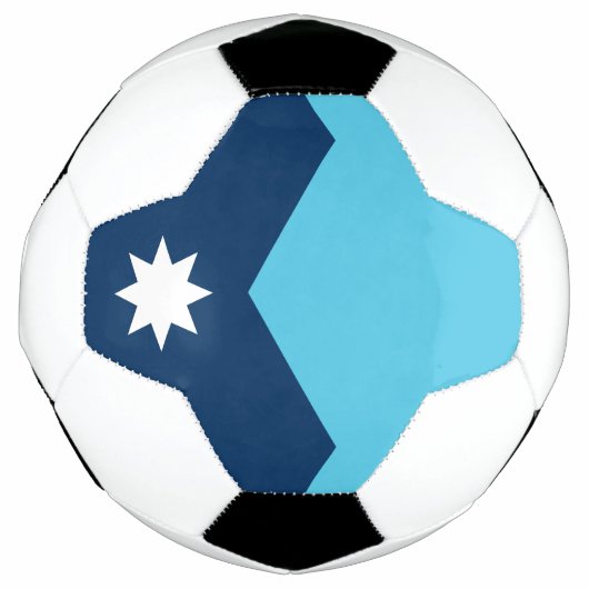 Patriottische voetbal met vlag van Minnesota, VS (Voorkant)