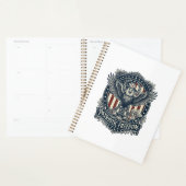Patriottische Vogelkijker Vector Graphic T-shirt Planner (Display)
