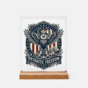 Patriottische Vogelspotter Vector Graphic T-shirt Acryl Bord