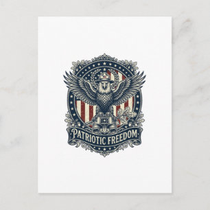 Patriottische Vogelspotter Vector Graphic T-shirt Briefkaart