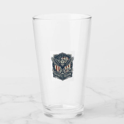 Patriottische Vogelspotter Vector Graphic T-shirt Glas (Voorkant)