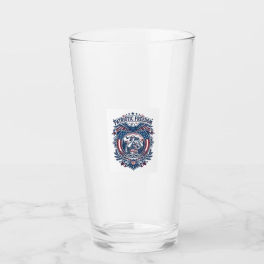 Patriottische Vogelspotter Vector Graphic T-shirt Glas (Voorkant)