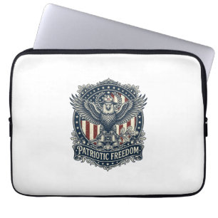Patriottische Vogelspotter Vector Graphic T-shirt Laptop Sleeve