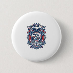 Patriottische Vogelspotter Vector Graphic T-shirt  Ronde Button 5,7 Cm
