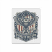 Patriottische Vogelspotter Vector Graphic T-shirt Sticker (Voorkant)