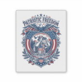 Patriottische Vogelspotter Vector Graphic T-shirt Sticker (Voorkant)