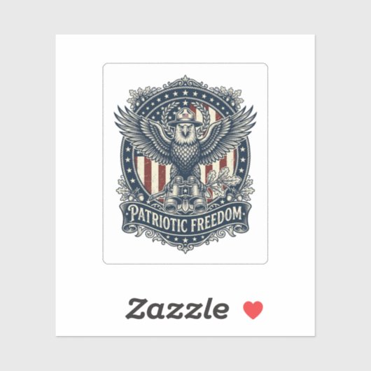 Patriottische Vogelspotter Vector Graphic T-shirt Sticker (Vel)