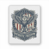 Patriottische Vogelspotter Vector Graphic T-shirt Sticker (Voorkant)