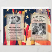 Patriottische volgorde van dienst Fotoherdenkingsp (Voorkant / Achterkant)