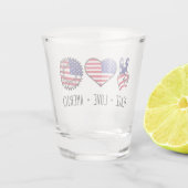 Patriottische Vrede & Eénheid Shot Glas (Achterkant)