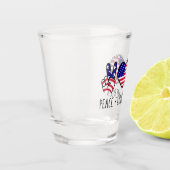 Patriottische Vrede & Eénheid Shot Glas (Links)