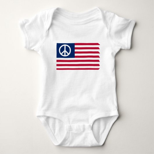 Patriottische vrede en de Amerikaanse vlag Romper (Voorkant)