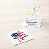 Patriottische vredesventilator 4 juli BBQ Kartonnen Onderzetters (Insitu)
