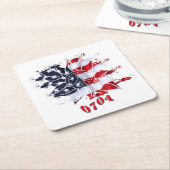 Patriottische vredesventilator 4 juli BBQ Kartonnen Onderzetters (Schuin)