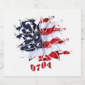 Patriottische vredesventilator 4 juli BBQ Party Bier Etiket (Enkel label)