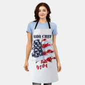 Patriottische vredesventilator 4 juli BBQ Party Schort (Gedragen)