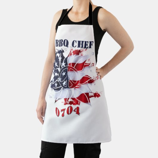 Patriottische vredesventilator 4 juli BBQ Party Schort (Insitu)