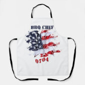 Patriottische vredesventilator 4 juli BBQ Party Schort (Voorkant)