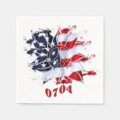 Patriottische vredesventilator 4 juli BBQ Servet (Voorkant)