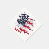 Patriottische vredesventilator 4 juli BBQ Servet (Hoek)