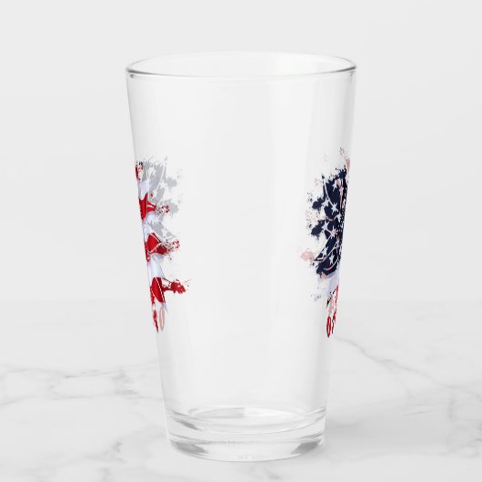 Patriottische vredesventilator 4 juli glas (Links)