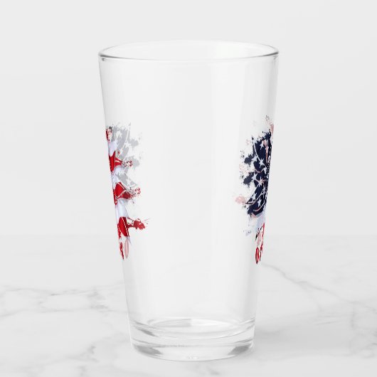 Patriottische vredesventilator 4 juli glas (Rechts)