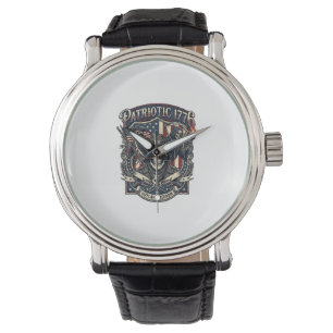Patriottische Vrijbuiter Schedel Sheriff Donkere P Horloge
