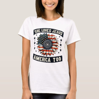 Patriottische Vrijheid 4 JULI T-shirt
