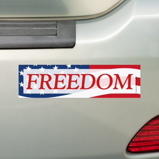 Patriottische Vrijheid Amerikaans Vlag Decaal Bumpersticker (Op auto)