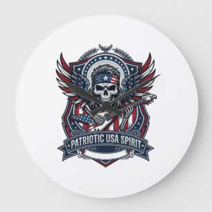 Patriottische Vrijheid Gitarist Schedel Muziek Roc Grote Klok