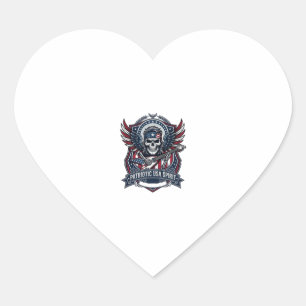 Patriottische Vrijheid Gitarist Schedel Muziek Roc Hart Sticker