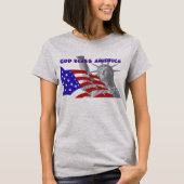 Patriottische Vrijheid God zegene Amerika T-shirt (Voorkant)