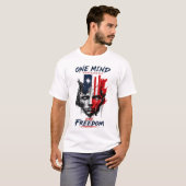 Patriottische vrijheid grafische statement T-shirt (Voorkant volledig)