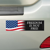 Patriottische vrijheid is geen vrijbrief Amerikaan Bumpersticker (Op auto)