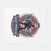 Patriottische vrijheid operator silhouet militair fleece deken (Voorkant (Horizontaal))