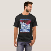 Patriottische Vrijheid Papa Moeder 4th of July Mon T-shirt (Voorkant volledig)