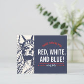 Patriottische Vrijheid Toejuicht voor 4 juli Feestdagenkaart (Staand voorkant)