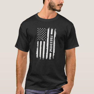 Patriottische vrijheid verontruste vlag grafisch t-shirt