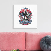 Patriottische vrijheidsoperator Silhouet Militair Canvas Afdruk (Insitu (Woonkamer))