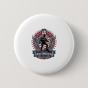 Patriottische vrijheidsoperator silhouet militair  ronde button 5,7 cm
