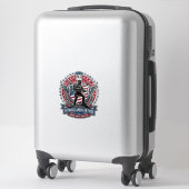Patriottische vrijheidsoperator silhouet militair sticker (Koffer)