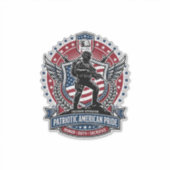 Patriottische vrijheidsoperator silhouet militair sticker (Voorkant)