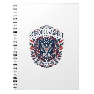 Patriottische Vrijheidsschild Vrijheid Iconen & Sy Notitieboek