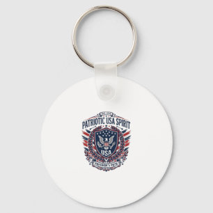 Patriottische Vrijheidsschild Vrijheid Iconen & Sy Sleutelhanger