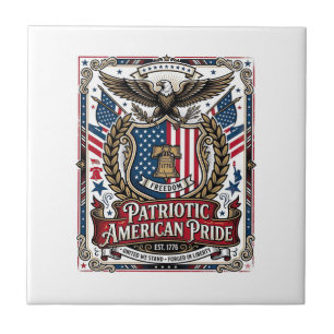 Patriottische Vrijheidsschild Vrijheid Iconen & Sy Tegeltje