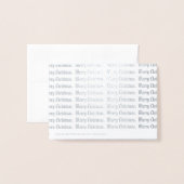 Patriottische Vrolijke Kerstmis Kalligrafie Zilver Folie Kaarten (Met envelop)