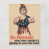  patriottische vrouw briefkaart (Voorkant)